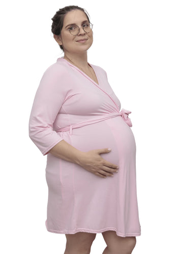 Solid Pink Maternity Delivery Robe
