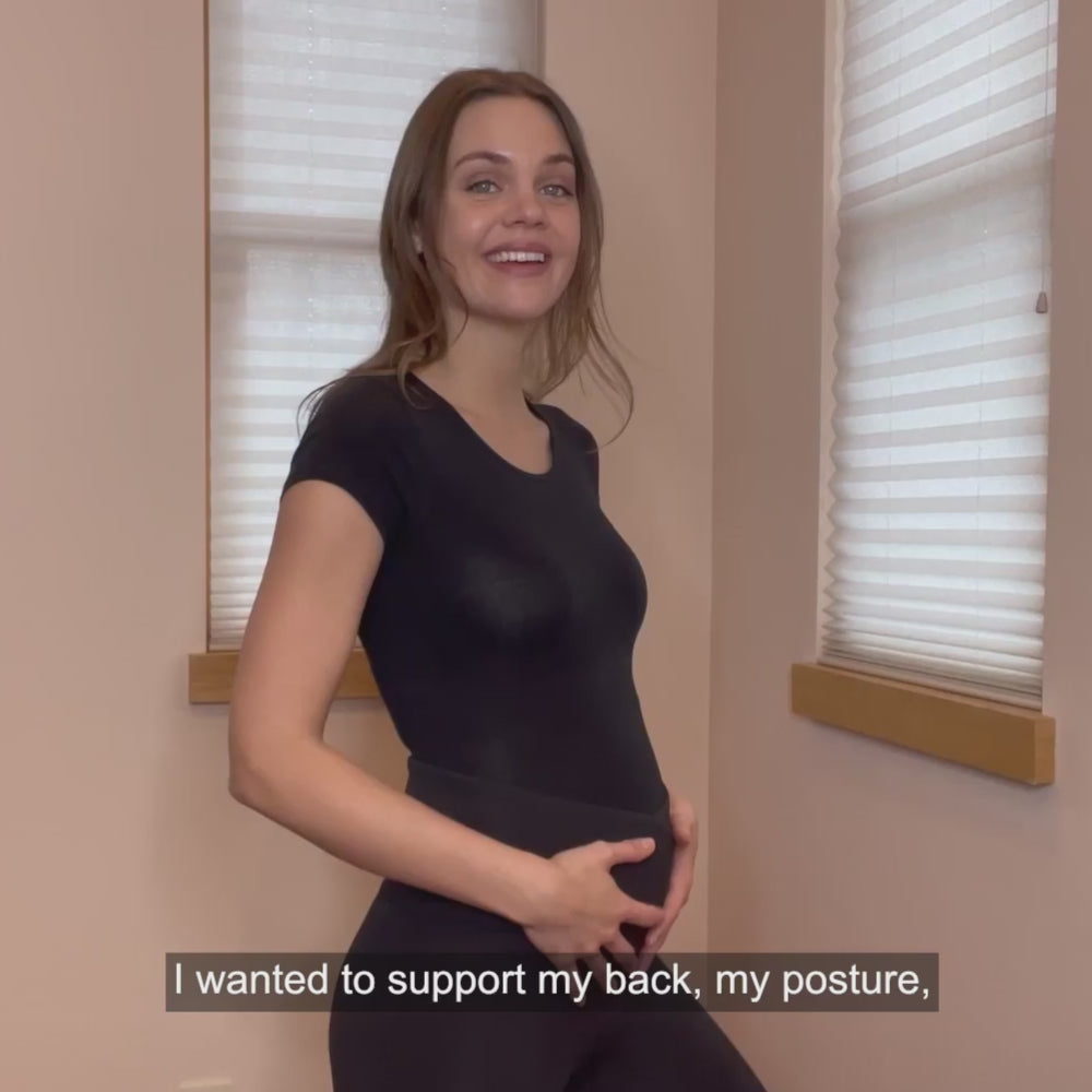 Black Adjustable Maternity Belt