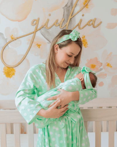 Mint Polka Dots Mommy and Me Set